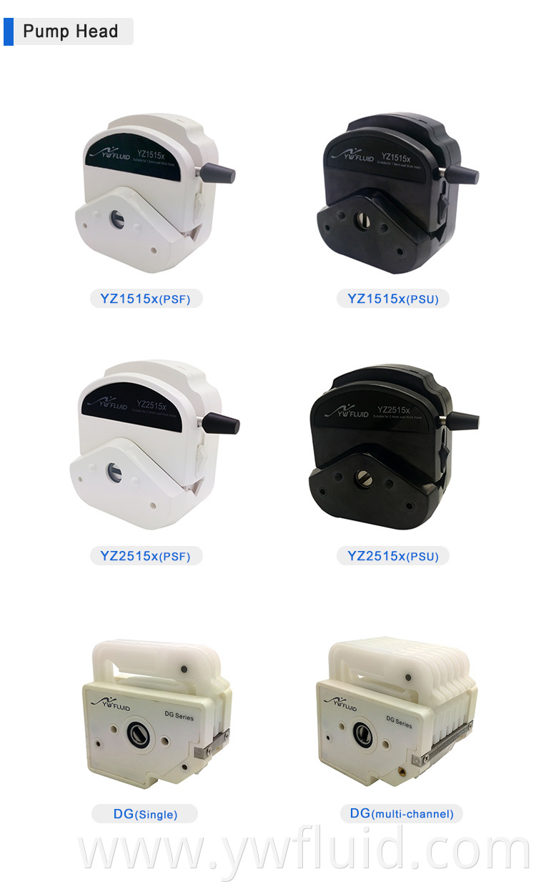 YWfluid Easy load pump head Laboratory peristaltic pump used for liquid transition and dispensing